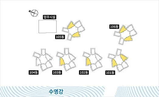 르엘 리버파크 센텀 125A㎡ 동·호수 키맵